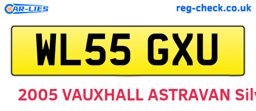 WL55GXU are the vehicle registration plates.