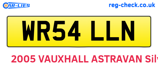 WR54LLN are the vehicle registration plates.