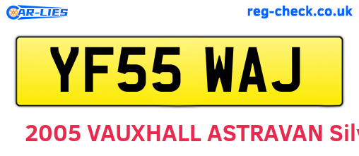 YF55WAJ are the vehicle registration plates.