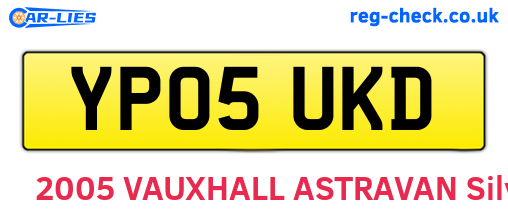 YP05UKD are the vehicle registration plates.
