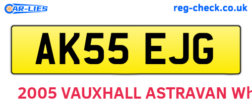 AK55EJG are the vehicle registration plates.