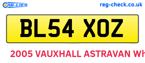 BL54XOZ are the vehicle registration plates.