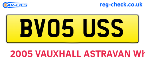 BV05USS are the vehicle registration plates.
