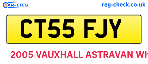 CT55FJY are the vehicle registration plates.