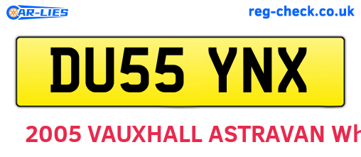 DU55YNX are the vehicle registration plates.