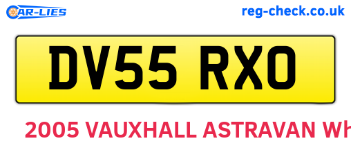 DV55RXO are the vehicle registration plates.