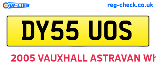 DY55UOS are the vehicle registration plates.