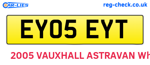 EY05EYT are the vehicle registration plates.