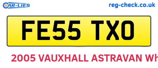 FE55TXO are the vehicle registration plates.