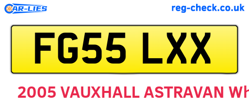 FG55LXX are the vehicle registration plates.