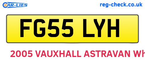 FG55LYH are the vehicle registration plates.