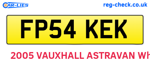FP54KEK are the vehicle registration plates.