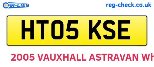 HT05KSE are the vehicle registration plates.