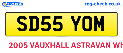 SD55YOM are the vehicle registration plates.