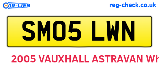 SM05LWN are the vehicle registration plates.
