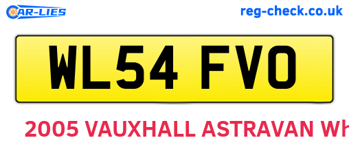 WL54FVO are the vehicle registration plates.
