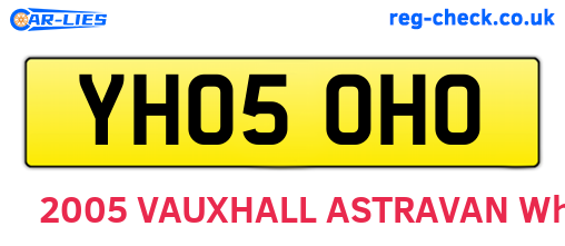 YH05OHO are the vehicle registration plates.