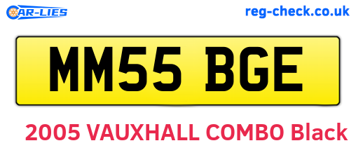 MM55BGE are the vehicle registration plates.