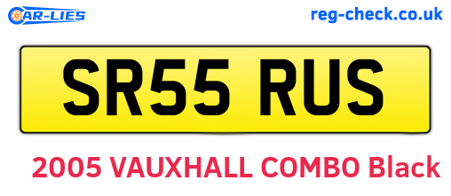 SR55RUS are the vehicle registration plates.