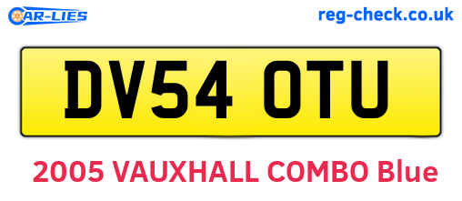 DV54OTU are the vehicle registration plates.