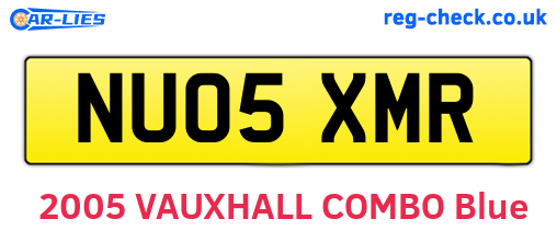 NU05XMR are the vehicle registration plates.
