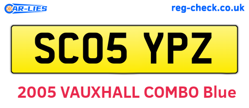 SC05YPZ are the vehicle registration plates.