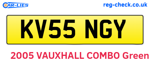KV55NGY are the vehicle registration plates.