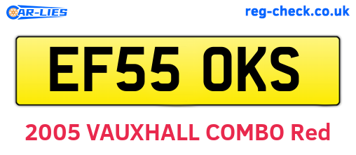 EF55OKS are the vehicle registration plates.