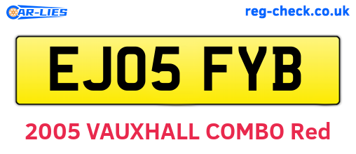 EJ05FYB are the vehicle registration plates.