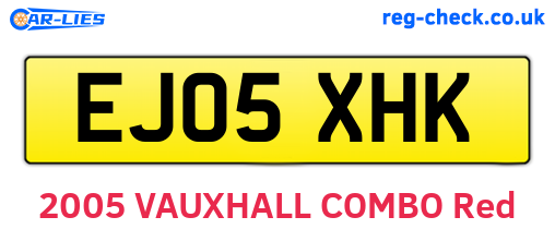 EJ05XHK are the vehicle registration plates.