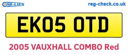 EK05OTD are the vehicle registration plates.