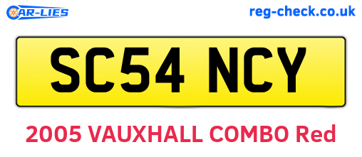 SC54NCY are the vehicle registration plates.