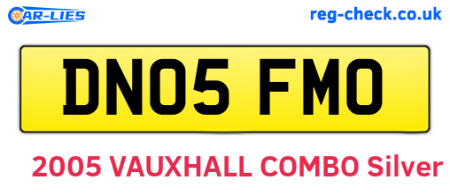 DN05FMO are the vehicle registration plates.