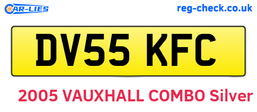 DV55KFC are the vehicle registration plates.