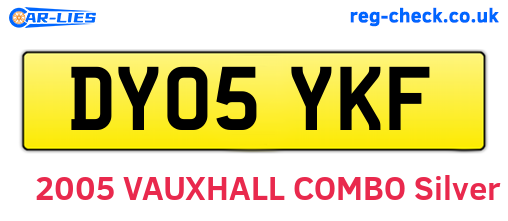 DY05YKF are the vehicle registration plates.