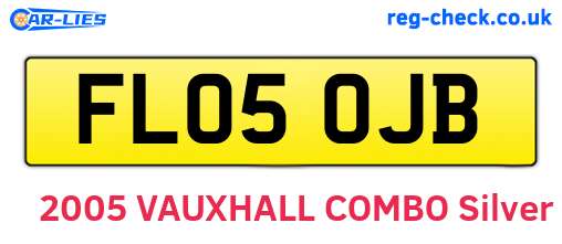 FL05OJB are the vehicle registration plates.