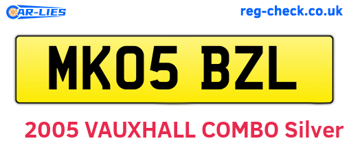 MK05BZL are the vehicle registration plates.