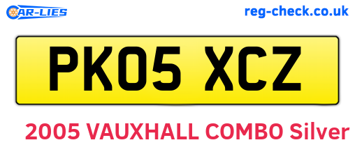 PK05XCZ are the vehicle registration plates.