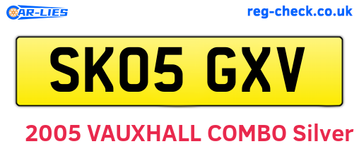 SK05GXV are the vehicle registration plates.