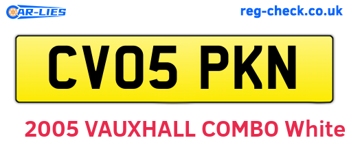 CV05PKN are the vehicle registration plates.