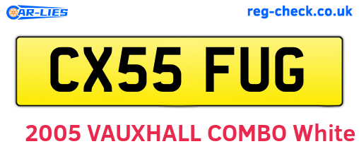 CX55FUG are the vehicle registration plates.