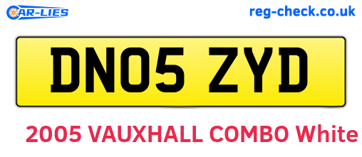 DN05ZYD are the vehicle registration plates.