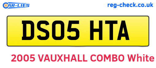 DS05HTA are the vehicle registration plates.