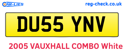 DU55YNV are the vehicle registration plates.