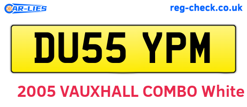 DU55YPM are the vehicle registration plates.