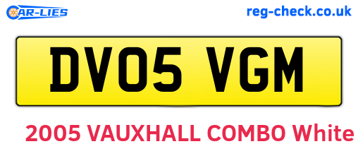 DV05VGM are the vehicle registration plates.