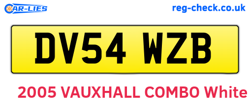 DV54WZB are the vehicle registration plates.