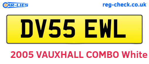 DV55EWL are the vehicle registration plates.