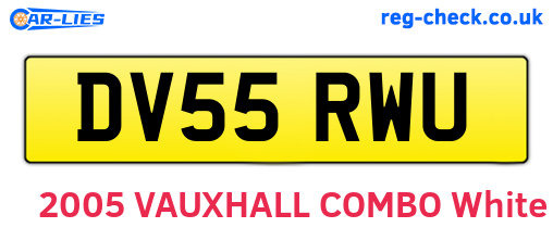 DV55RWU are the vehicle registration plates.