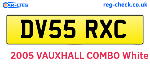 DV55RXC are the vehicle registration plates.